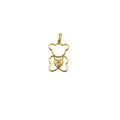 Teddy Bear K Gold Pendant